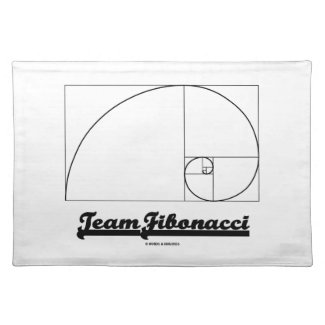 Team Fibonacci (Fibonacci Spiral) Place Mats