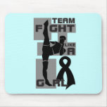 Team Fight Like A Girl Kick Melanoma mousepads