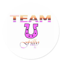 Team Filly Round Stickers