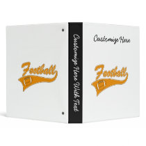 Team Football Gold T-shirts and Gifts 3 Ring Binder