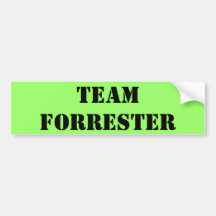 TEAM FORRESTER BUMPER STICKER