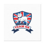 Team GB English bulldog team shield and scroll Canvas Print