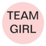 Team Girl Baby Shower Stickers
