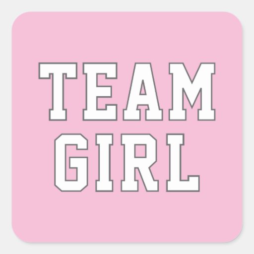 Team Girl Gender Reveal Party Stickers Zazzle