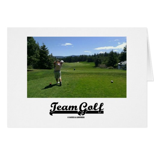 Team Golf (Golfer On Golf Course) Greeting Cards