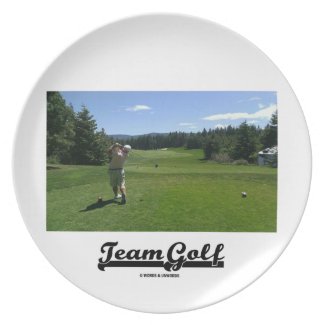 Team Golf (Golfer On Golf Course) plate
