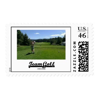 Team Golf (Golfer On Golf Course) stamp