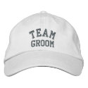 Team Groom embroidered hats