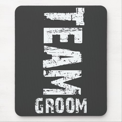 Team Groom Extra Large Grunge Text Mouse Pads