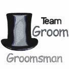 basic_zip_fleece_hoody_light - Embroidered tophat in grey, black and white, with Team Groom text. A Wonderful groomsman gift idea for your bachelor parties.: Sizes  Available colors: white