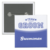 Team Groom-Groomsman (Stars) Button