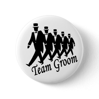 Team Groom Groomsmen Buttons
