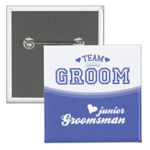 Team Groom Junior Groomsman Button