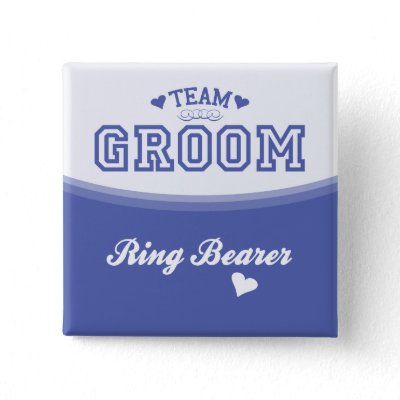 Team Groom Ring Bearer Button