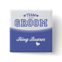 Team Groom Ring Bearer Button by twoheartsshoppe Team Groom Ring Bearer Button