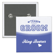 Team Groom Ring Bearer Button