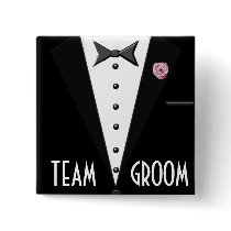 Team Groom (tuxedo) Button