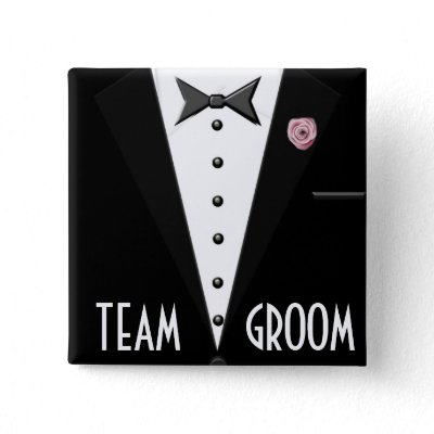 Team Groom (tuxedo) Button