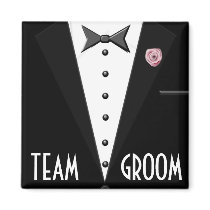 Team Groom (tuxedo) Fridge Magnet