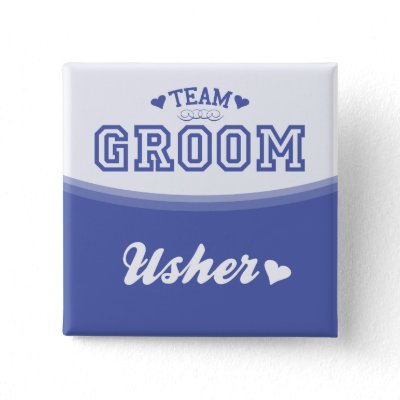Team Groom Usher Button