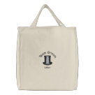 basic_tote_bag - Embroidered tophat in grey, black and white, with Team Groom text. A Wonderful Usher gift idea for your bachelor parties.: Sizes  Available colors: natural