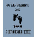 TEAM HEAVENLY FEET, WALK AMERICA 2007 t-shirts