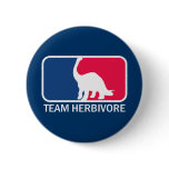 Team Herbivore Vegetarian Vegan Pinback Buttons