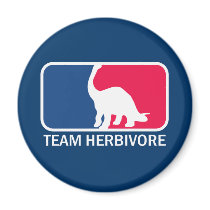 Team Herbivore Vegetarian Vegan Magnets