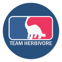 Team Herbivore Vegetarian Vegan Round Stickers