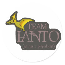 Team Ianto- Pterodactyl Circle Sticker by Kholran Team Ianto- Pterodactyl Circle Sticker