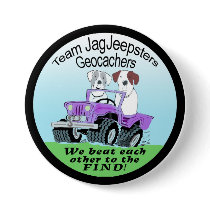 Team JagJeepsters Geocaching Badge buttons