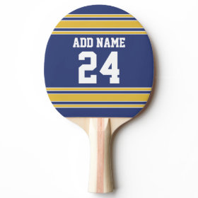 Team Jersey with Custom Name and Number Ping-Pong Paddle