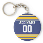 Team Jersey with Custom Name and Number Key Chains