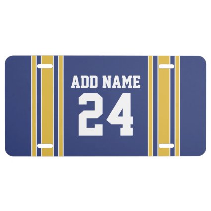 Team Jersey with Custom Name and Number License Plate