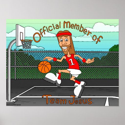 Team Jesus (Basketball) Poster Zazzle