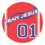 Team Jesus Sticker stickers
