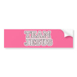 Team Jesus Striped Graphic bumper stickers