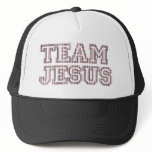 Team Jesus Striped Graphic hats