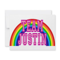 Team Justin invitations