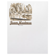 Team Madness (Wonderland Mad Tea Party Humor) Custom Letterhead