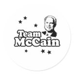 TEAM MCCAIN T-SHIRT ROUND STICKER