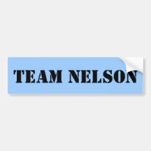 TEAM NELSON BUMPER STICKERS