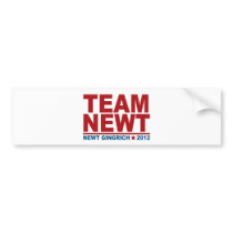Team Newt Gingrich 2012 Bumper Sticker