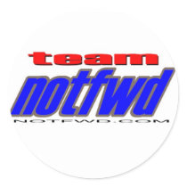 team notfwd.com 3" round sticker