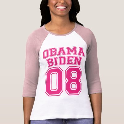 Team Obama Biden 08 Pink Graphic Design Shirt by obamayeswecan