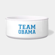TEAM OBAMA BLUE -.png Dog Bowls
