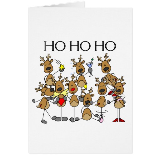 Team of Reindeer Greeting Card