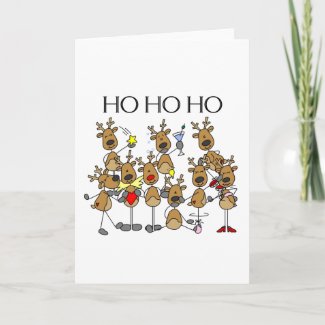 Team of Reindeer Tshirts and Gifts card