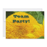 Team Party! Invitations Sunflowers Sports School