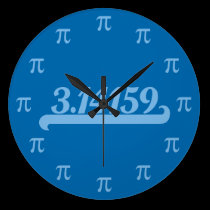 Team Pi Blue wall clocks